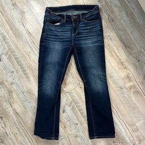 BKE Payton Dark Wash Boot Cut Short Jeans 26